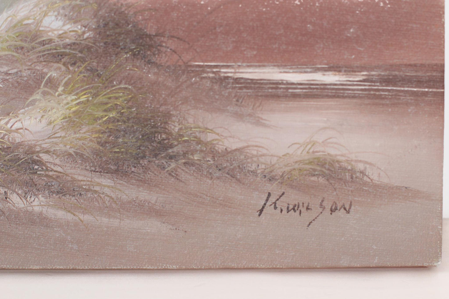 Vintage Original Oil Painting of Coastal Dune Seascape | Signed by Artist