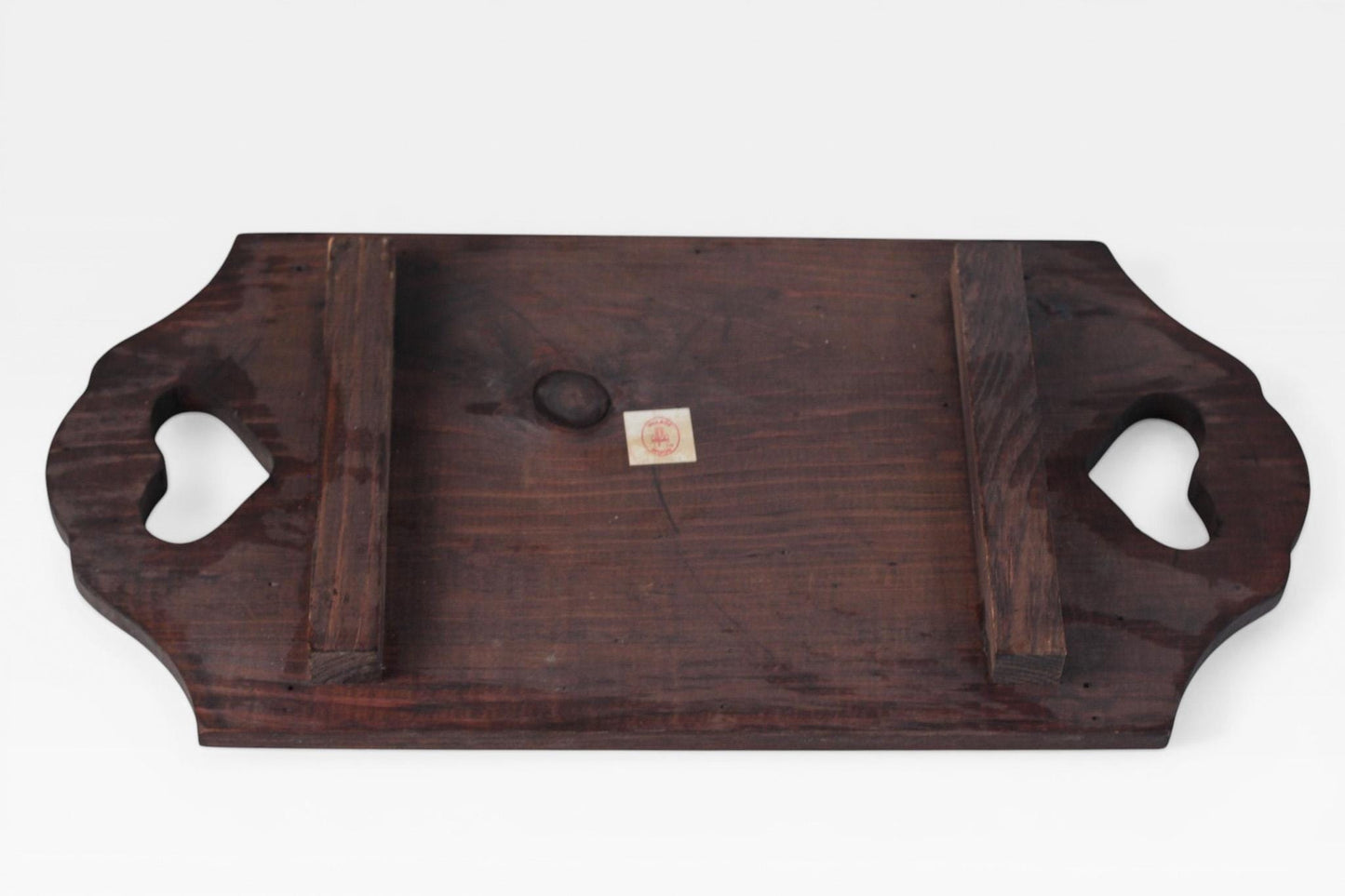 Vintage Heart Cutout Wood Tray