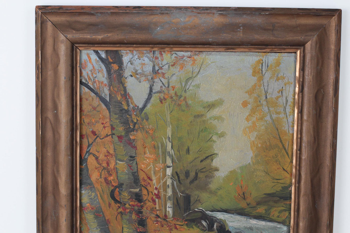 Vintage Framed Fall Landscape Original Painting | Signed by Artist