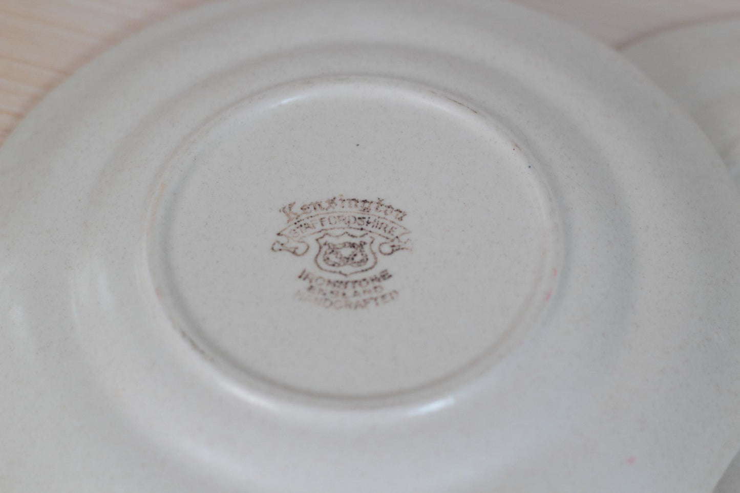 Vintage Blue Floral Kensington Staffordshire Ironstone Bread Plate, Made in England | Cottage Dinnerware