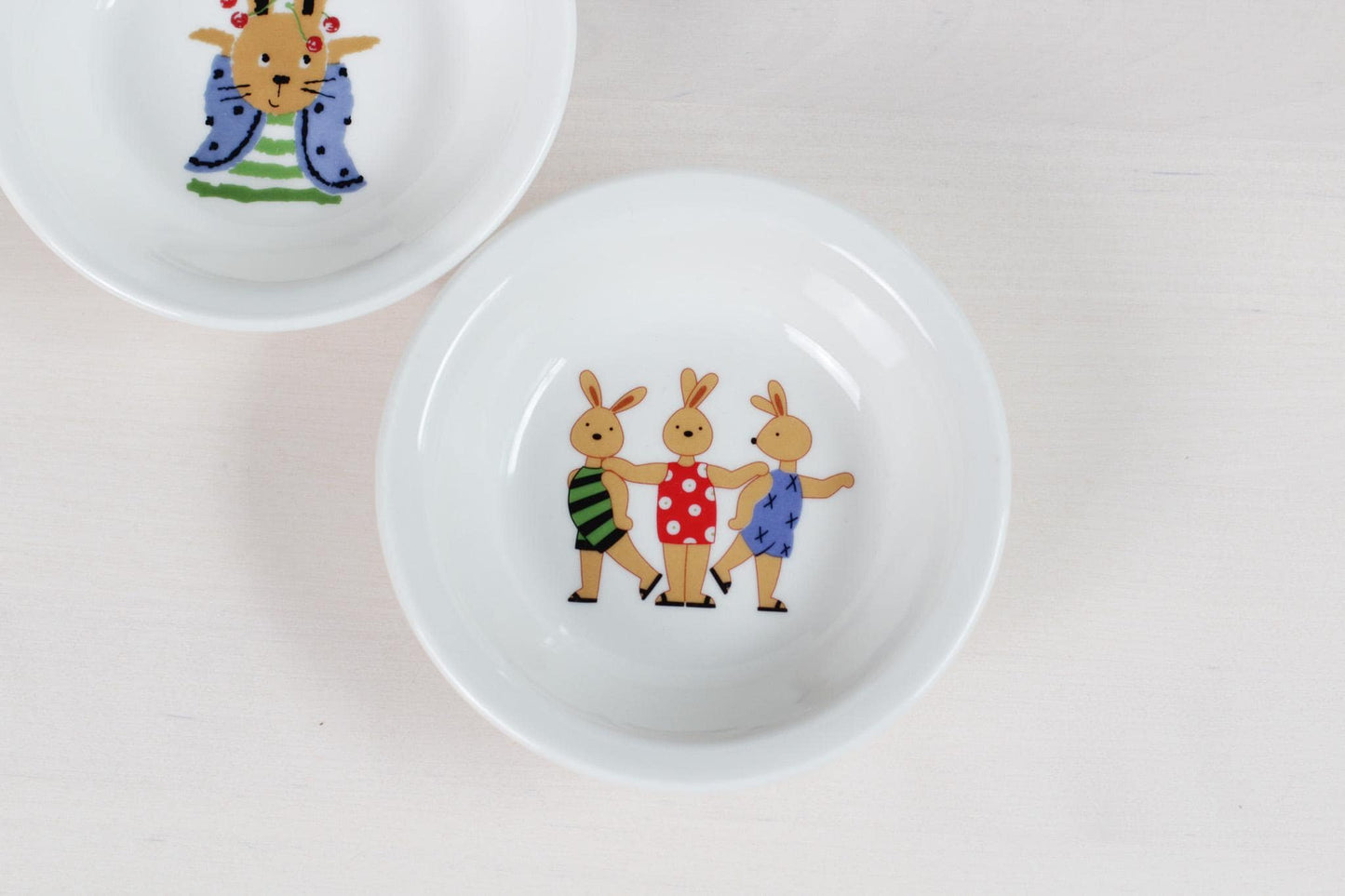 Vintage French Porcelain Bunny Bowls | Yves Deshoulières x Catimini