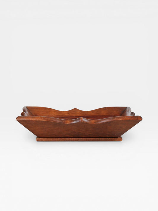 Vintage Wood Scalloped Tray by Cornwall Wood Products, Maine