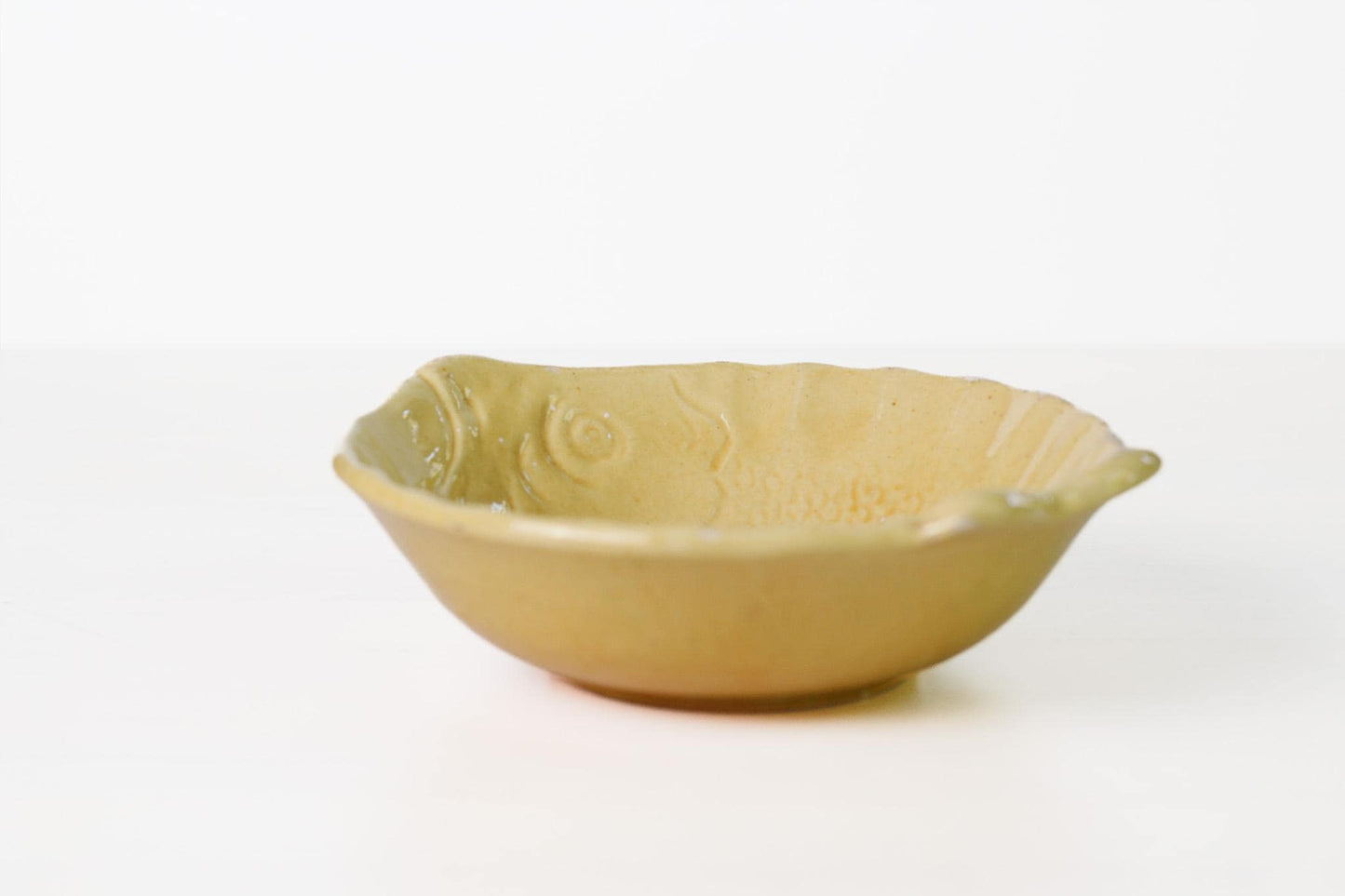 Vintage Aegitna Vallauris French Pottery Fish Bowl | Mid-Century Provençal Ceramic