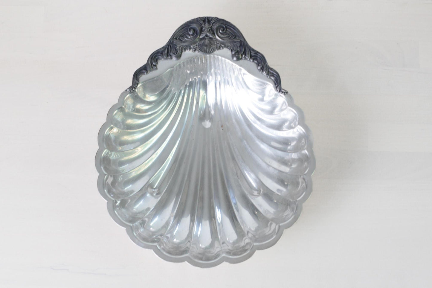 Vintage F.B. Rogers Silver Plate Scallop Shell Dish | Mid-Century Serveware