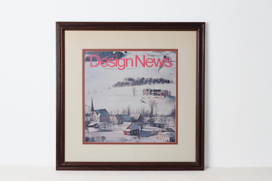 Framed Vintage Design News Magazine Cover, December 1972 | 1970s Graphic Design Wall Art