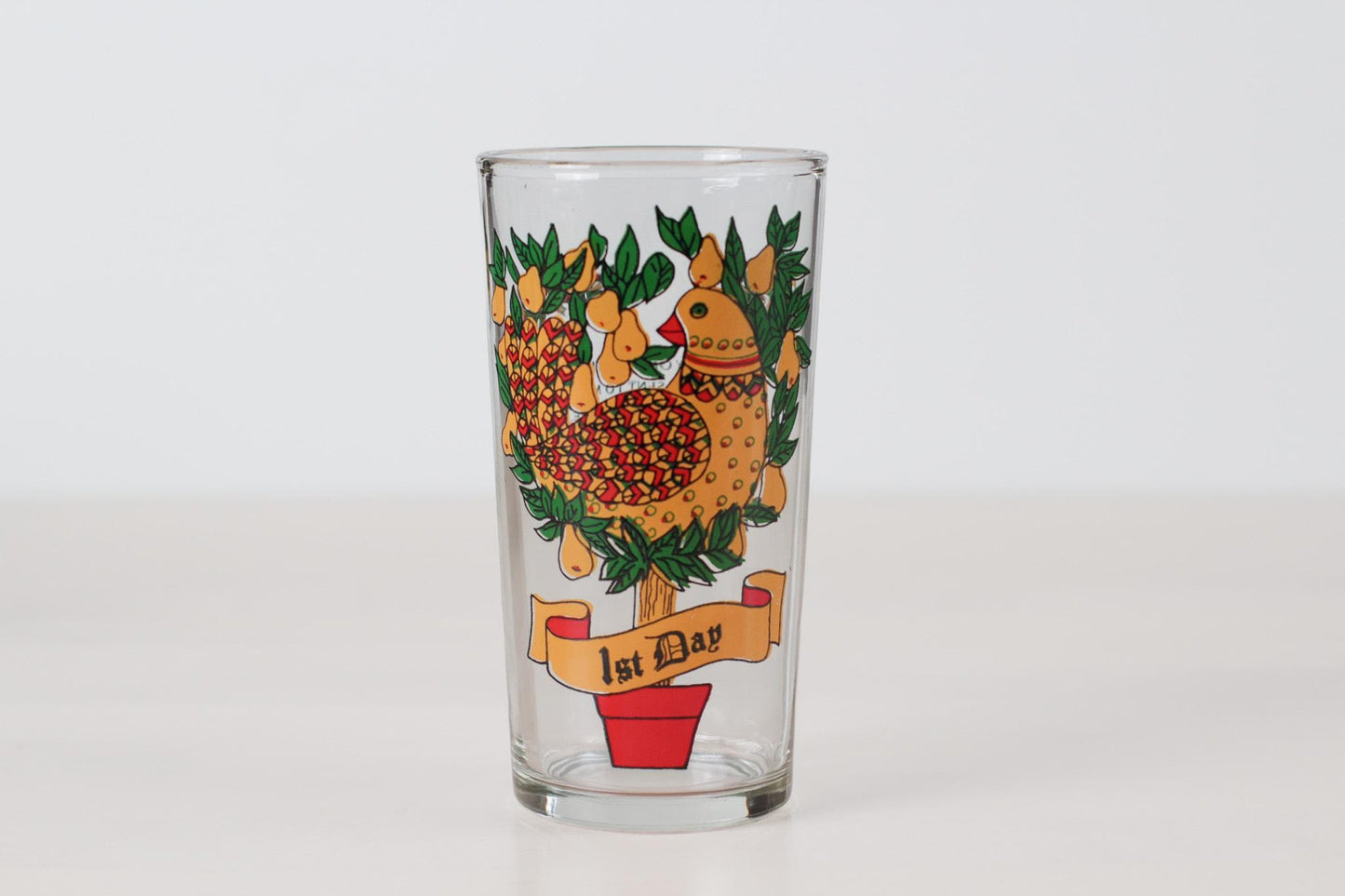 Vintage Twelve Days of Christmas Tumblers Sold Individually | 1970s Holiday Barware, Replacement Glass