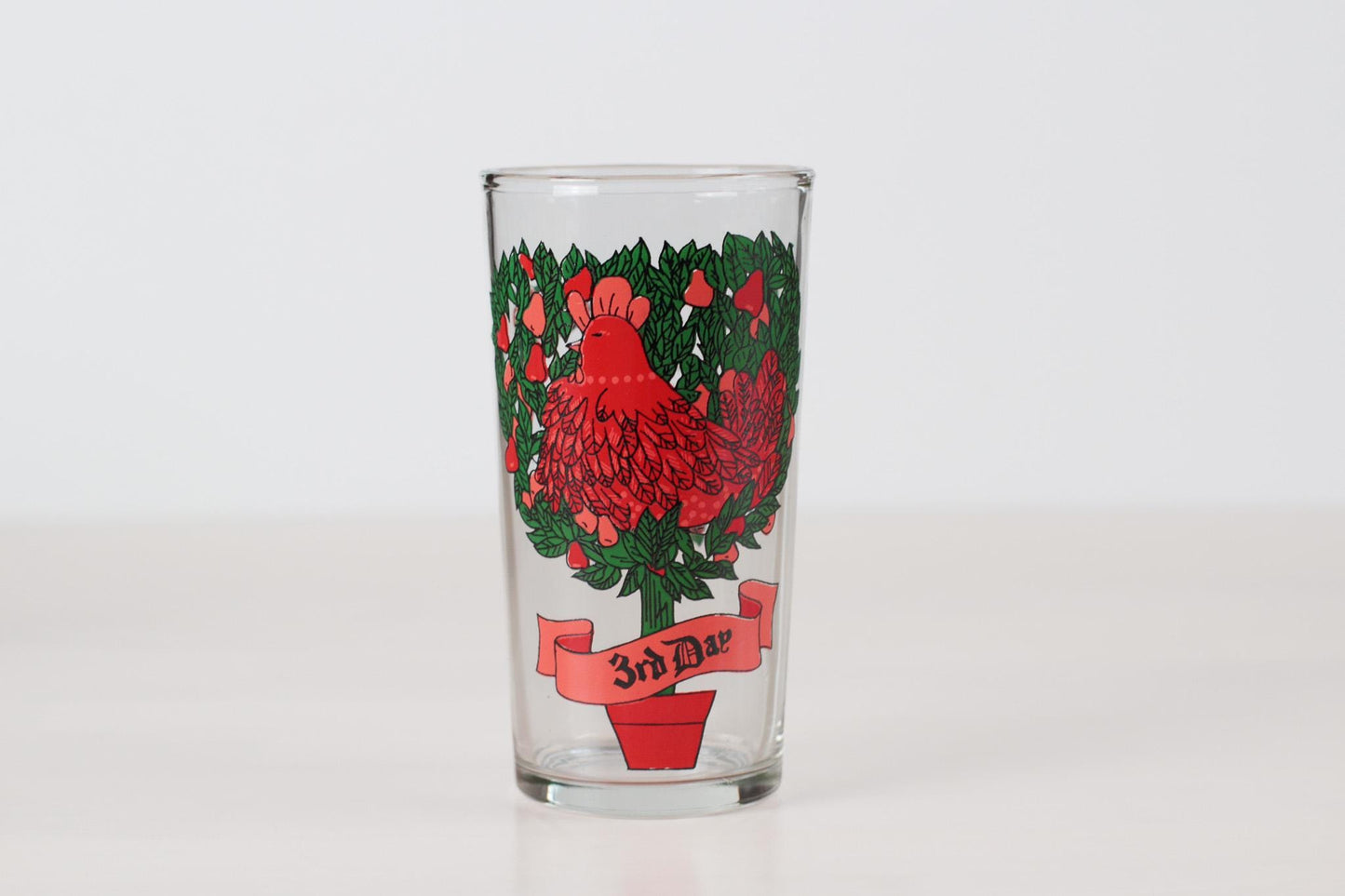 Vintage Twelve Days of Christmas Tumblers Sold Individually | 1970s Holiday Barware, Replacement Glass