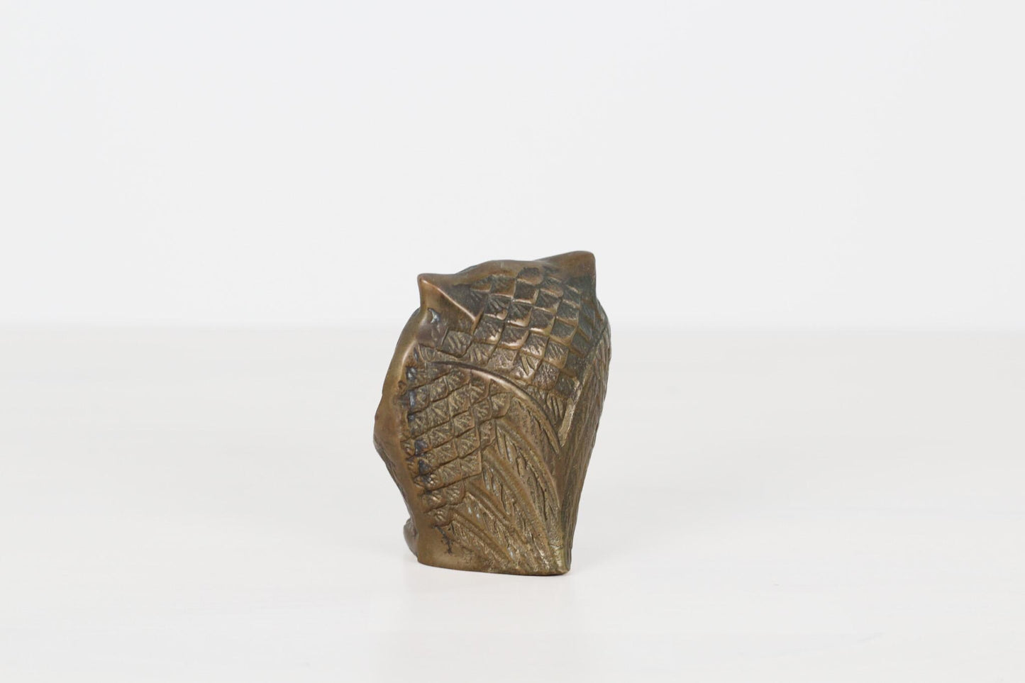 Mid-Century Brass Owl Paperweight