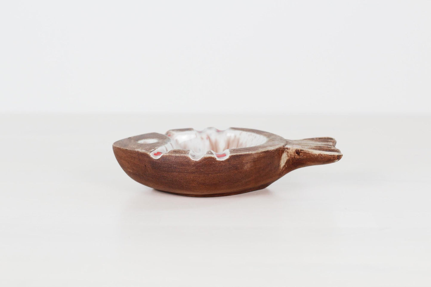 Vintage Vallauris-Style Pottery Fish Ashtray