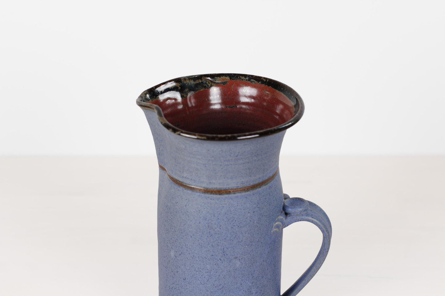 Vintage Handmade Studio Pottery Stoneware Pitcher | Signed by Artist