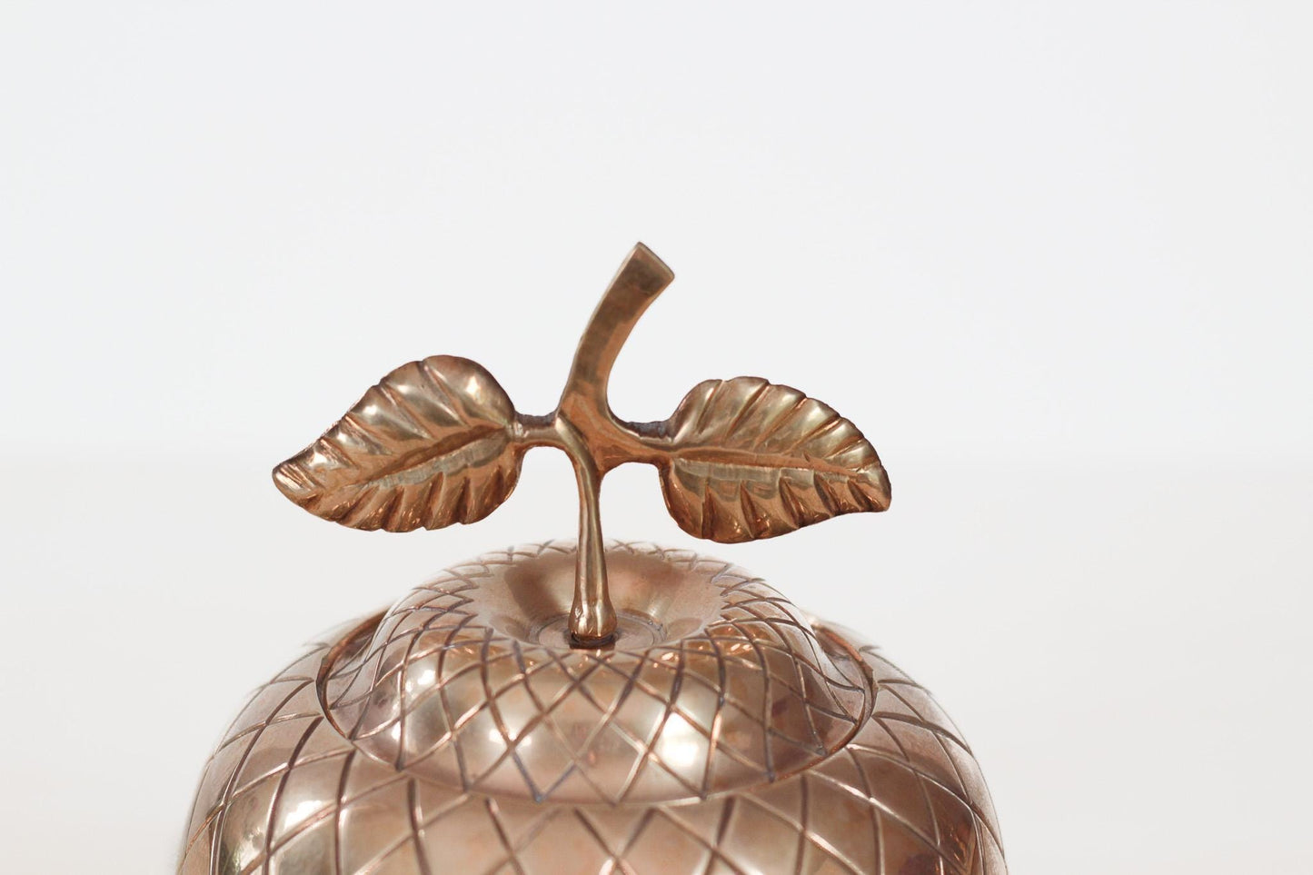 Vintage Brass Apple Lidded Jar