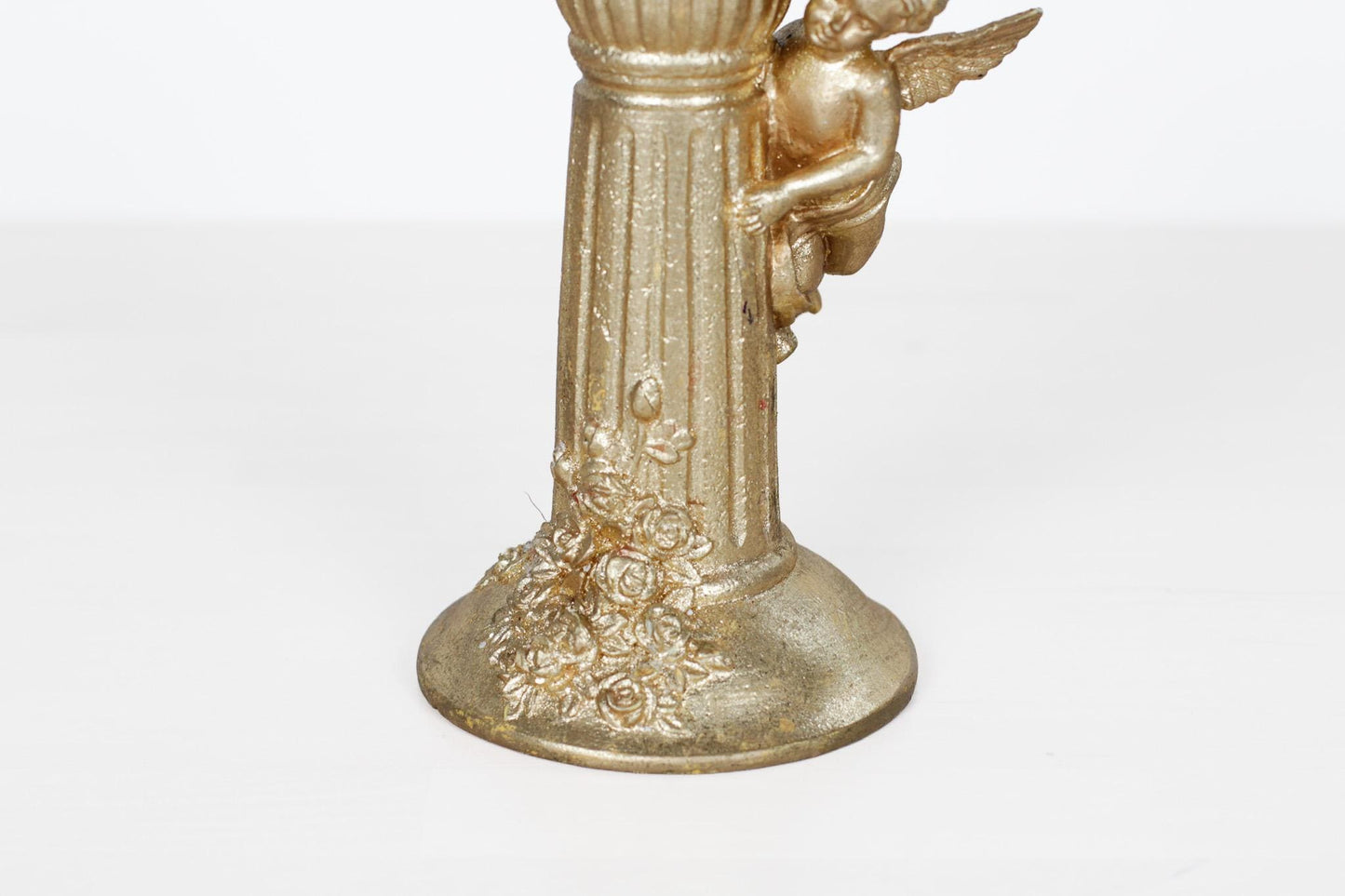 Vintage Gold Cherub Candlestick