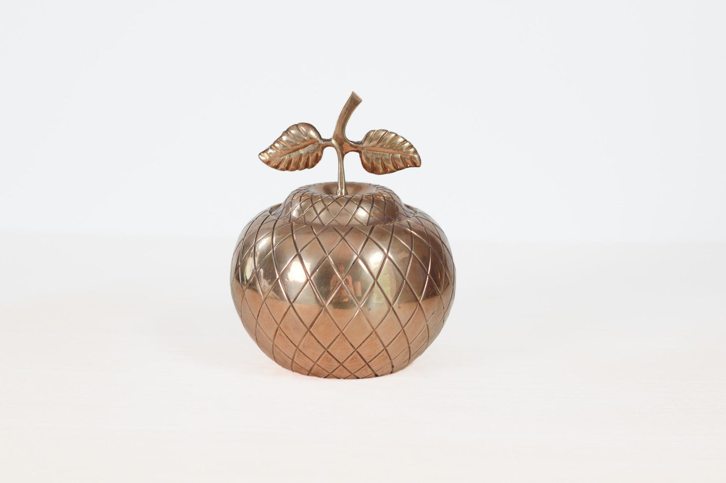 Vintage Brass Apple Lidded Jar